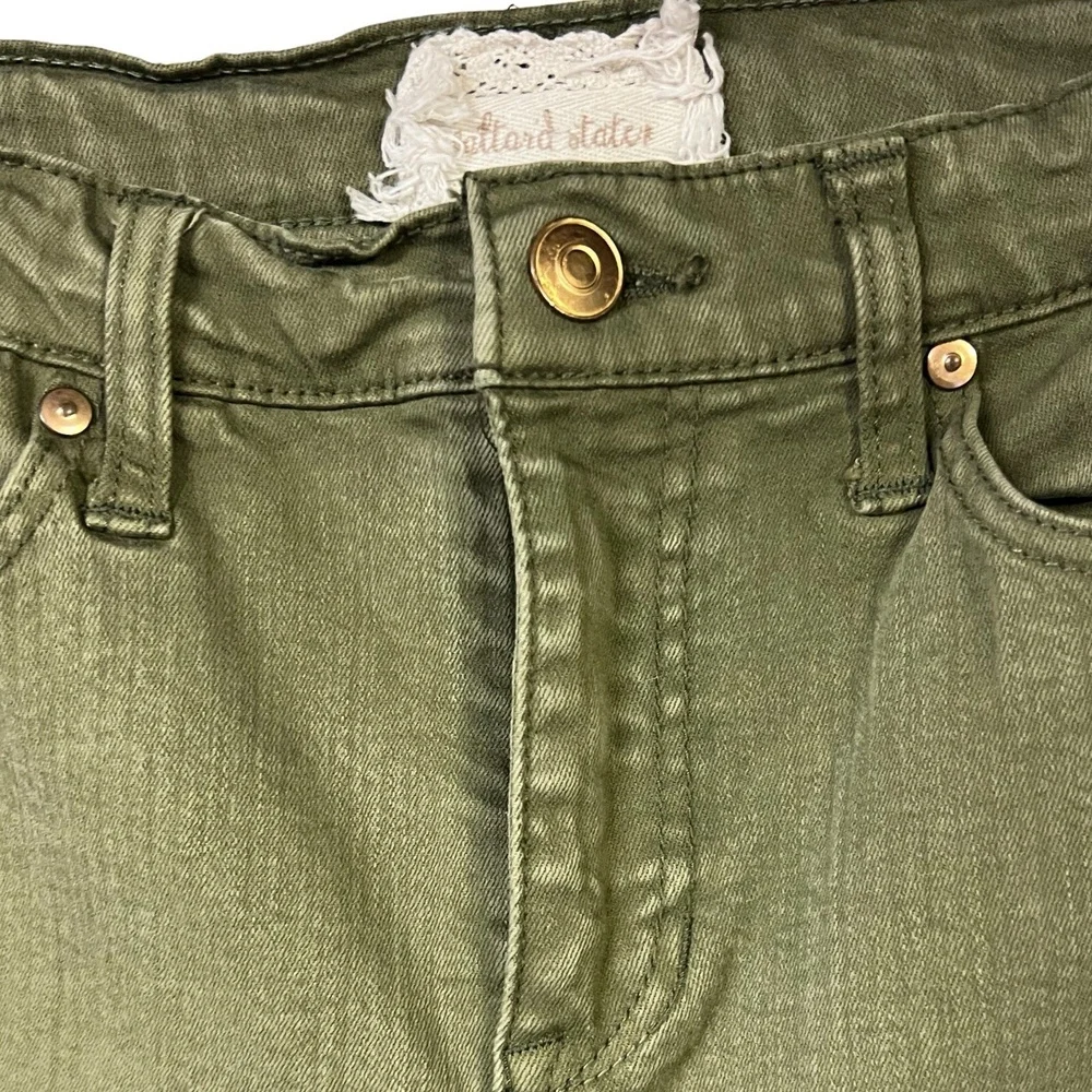 Altar’d State Jeans‎ 26/3 Green Skinny Solid Denim Stretch Croc Trendy Casual